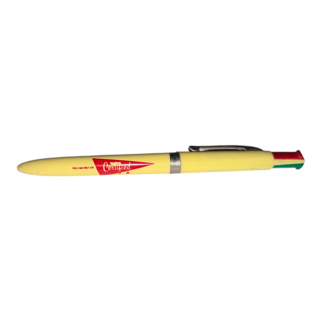 Vintage Certified Advertising Ink Pen Multi-color - Etsy