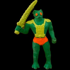 Vintage 1984 He-Man Masters of The Universe Mer-Man Eraser Action Figure MOTU Authentic G1