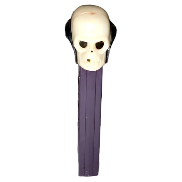 Vintage Dr. Skull Skeleton Pez Candy Dispenser Monster Halloween No Feet Solid Purple Base