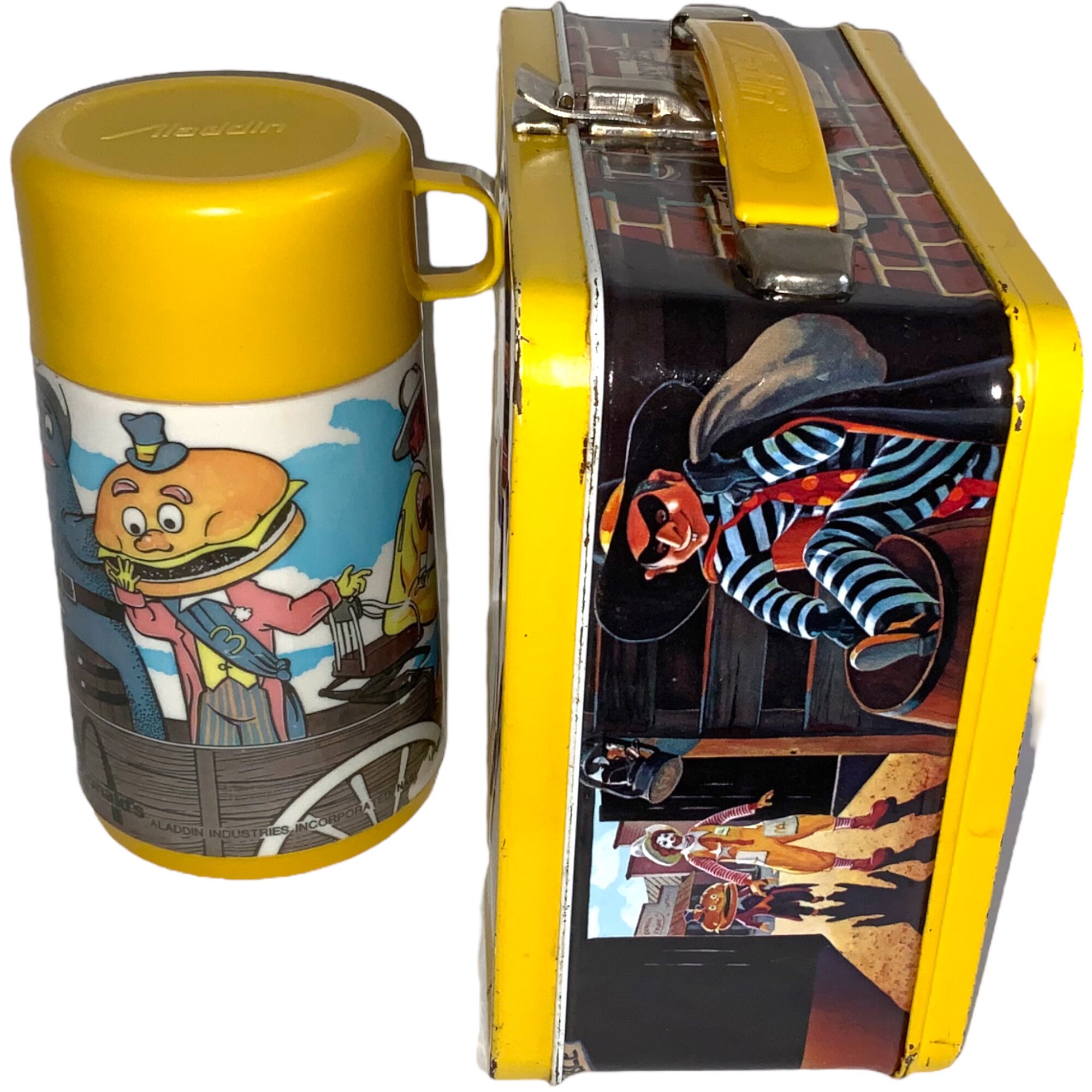 Vintage 1982 Mcdonalds Metal Lunchbox Set: Sheriff of Cactus