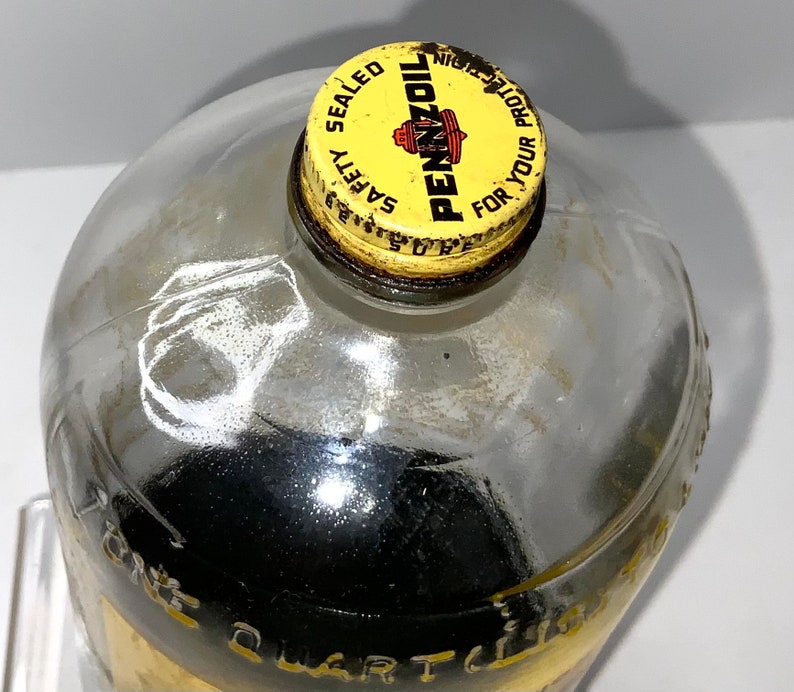 Pennzoil Outboard Motor Oil Glass Bottle Vintage Antique Etsy
