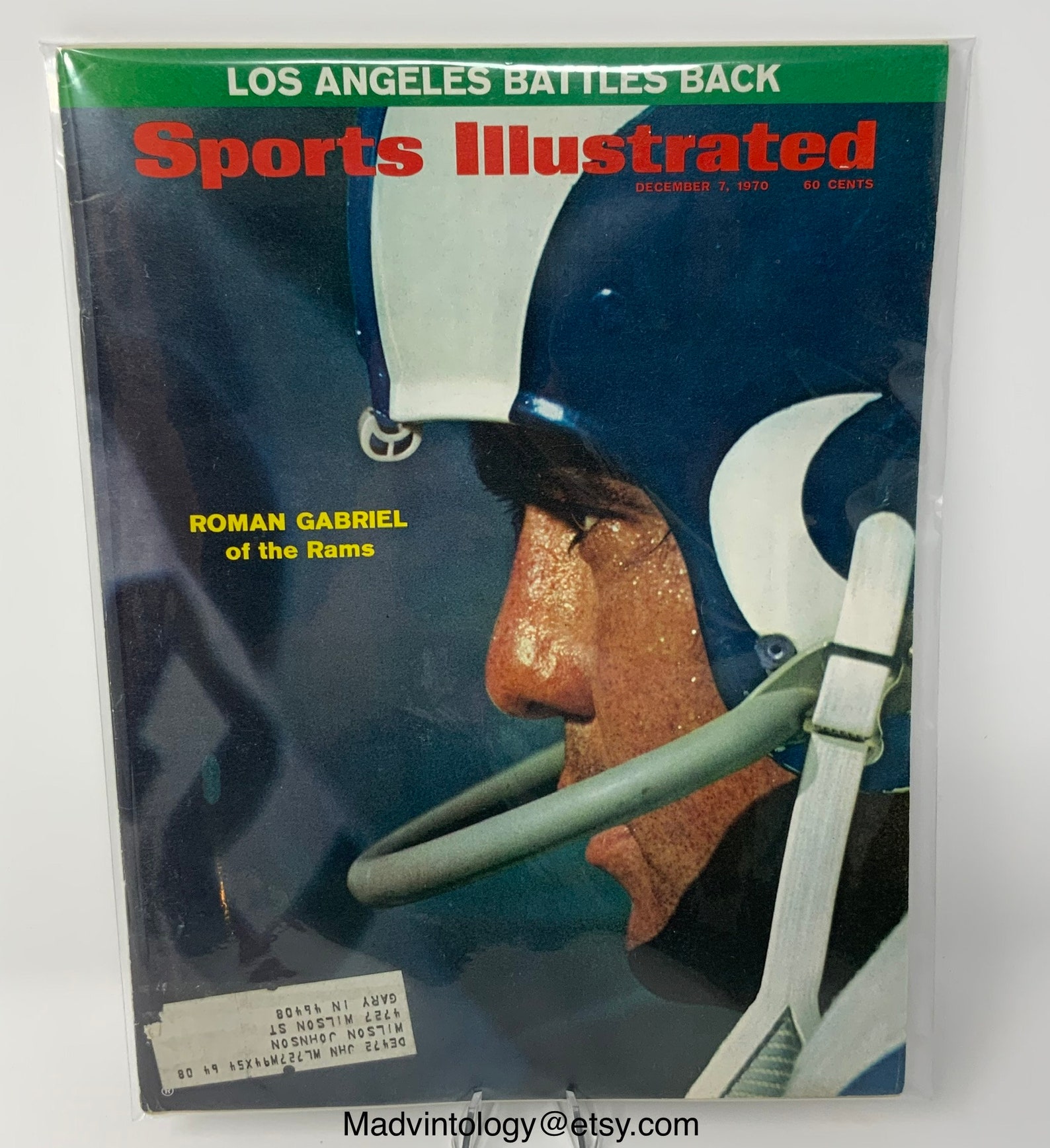 Vintage Estate Sports Illustrated Back Issue December 7 1970 Etsy