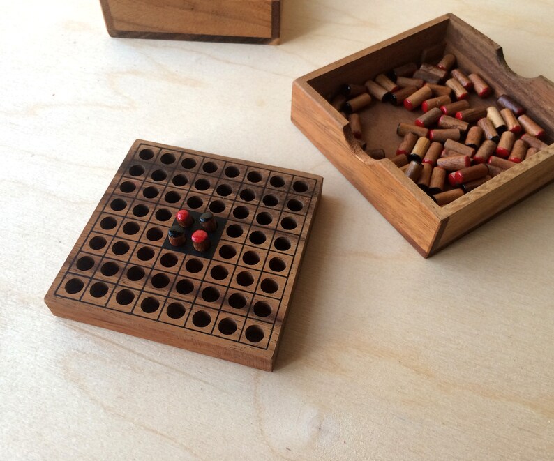 Othello Wooden Board Wooden Family Game Wood Eco Game Etsy