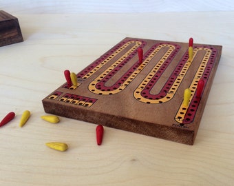 Cribbage Wooden Board, Cribbage Wooden Board, Wooden Family Game, Wood Eco Game, Strategy Wooden Game, Game For All Ages, Traditional Game