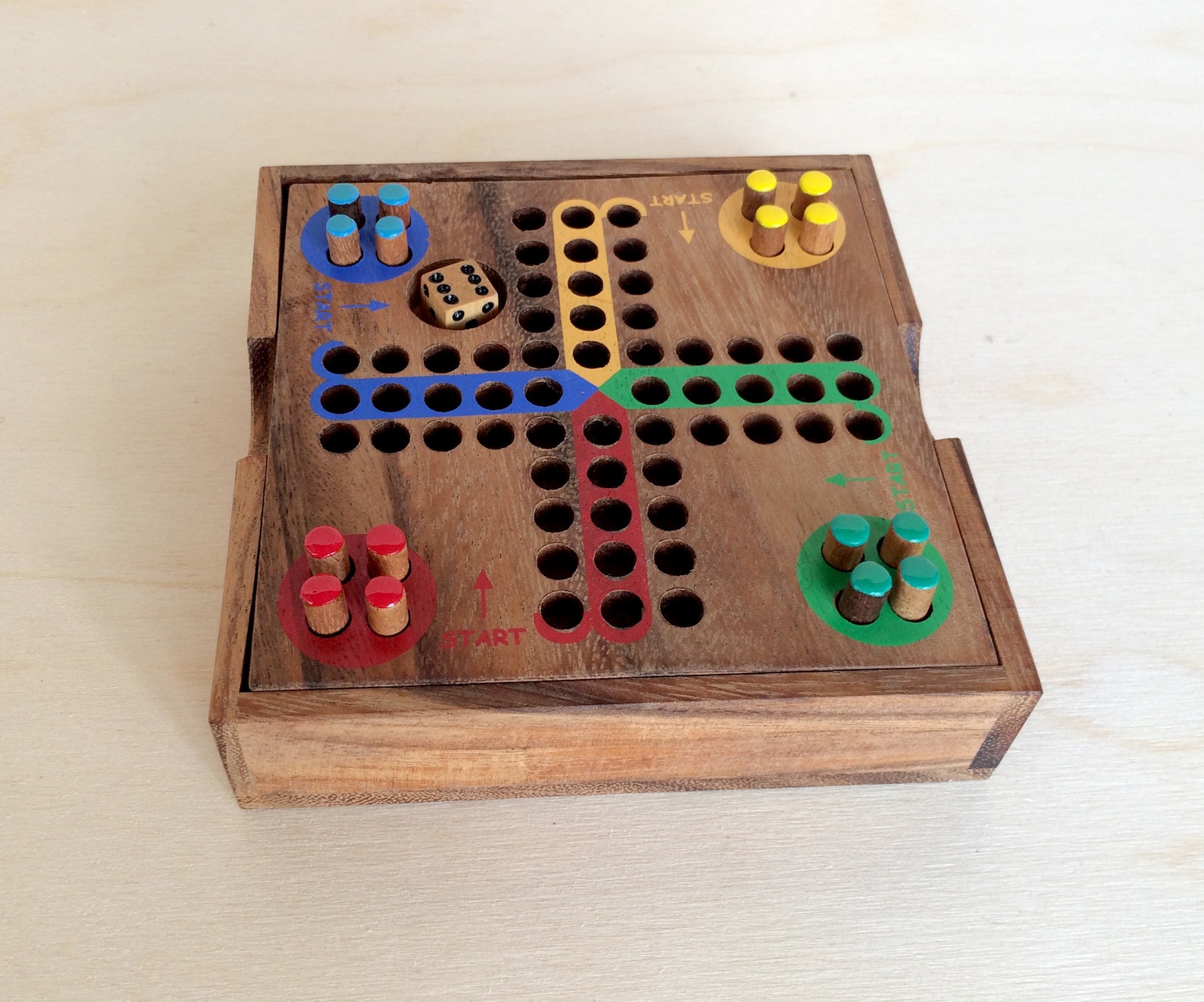 Ludo Game Strategy Game Wood Board Family Board Game Game Etsy