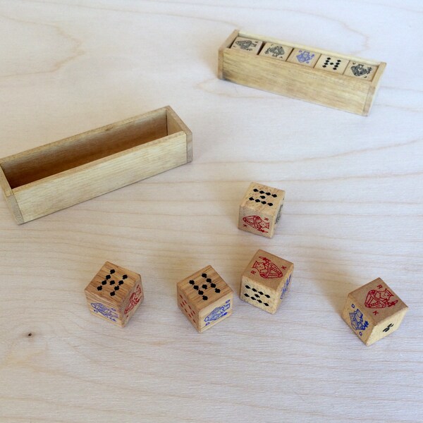 Wooden Box Dice Game Etsy