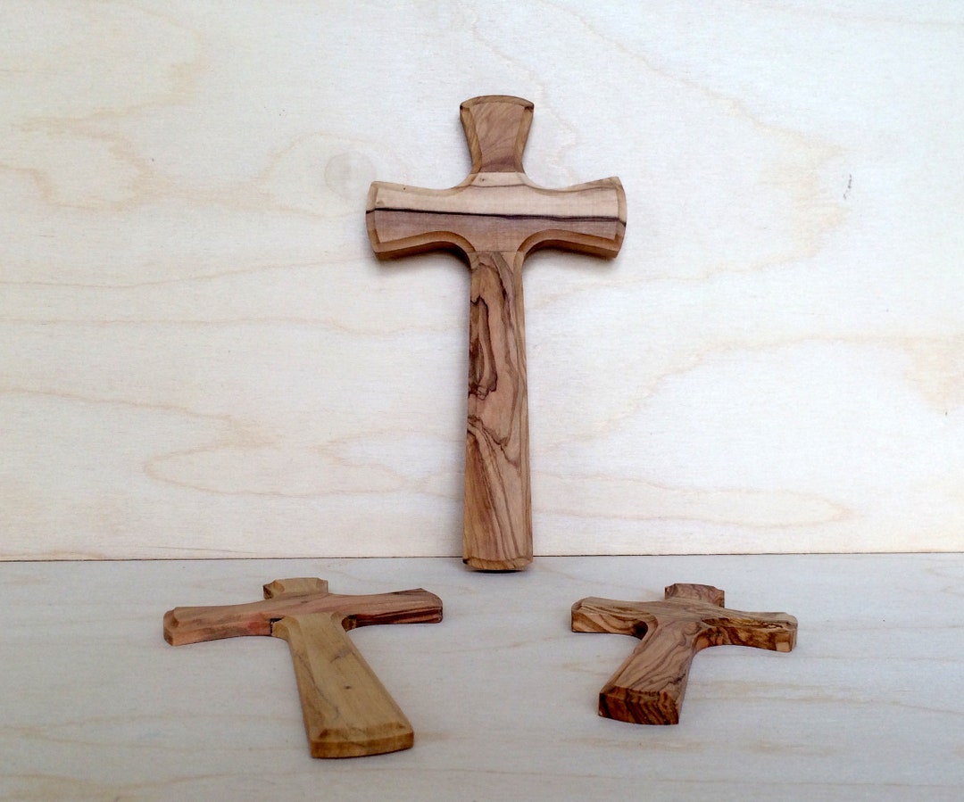 Olive Wood Wall Cross Handmade Cross Christian Decor Wall Etsy