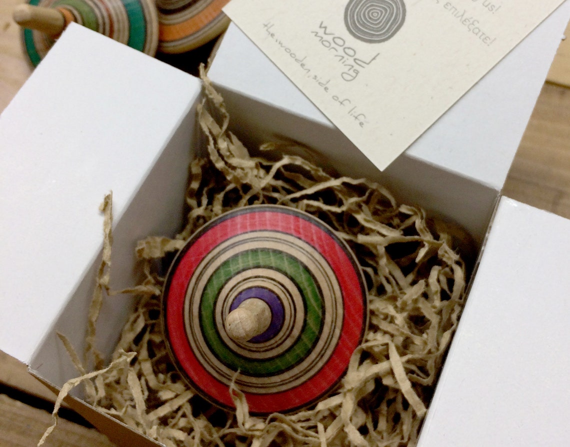 Wooden Inception Spinning Top Handmade Tops Spinning Tops Etsy