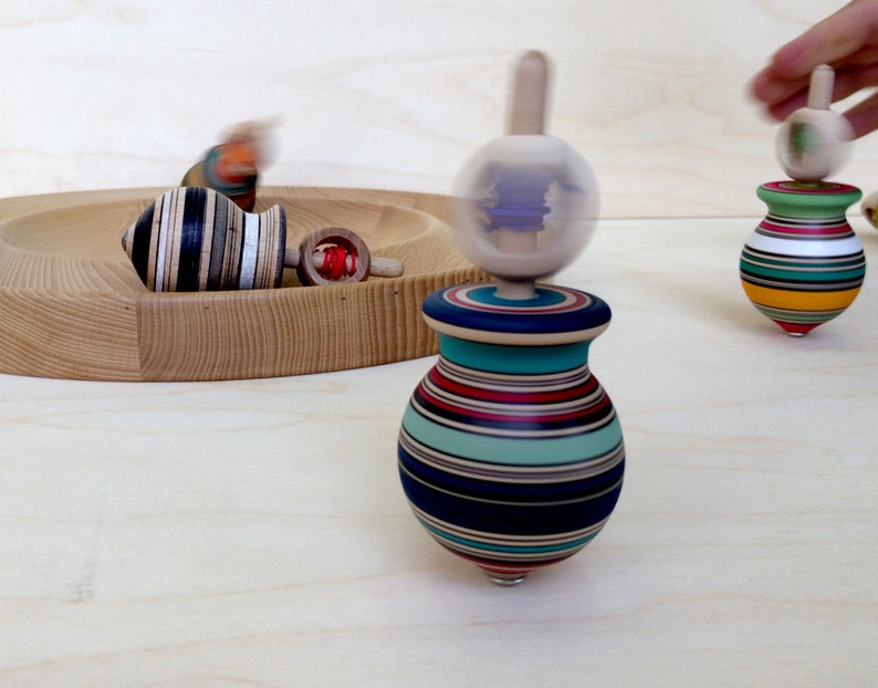 Wooden Big Dancer Spinning Top Handmade Wooden Tops Spinning Etsy