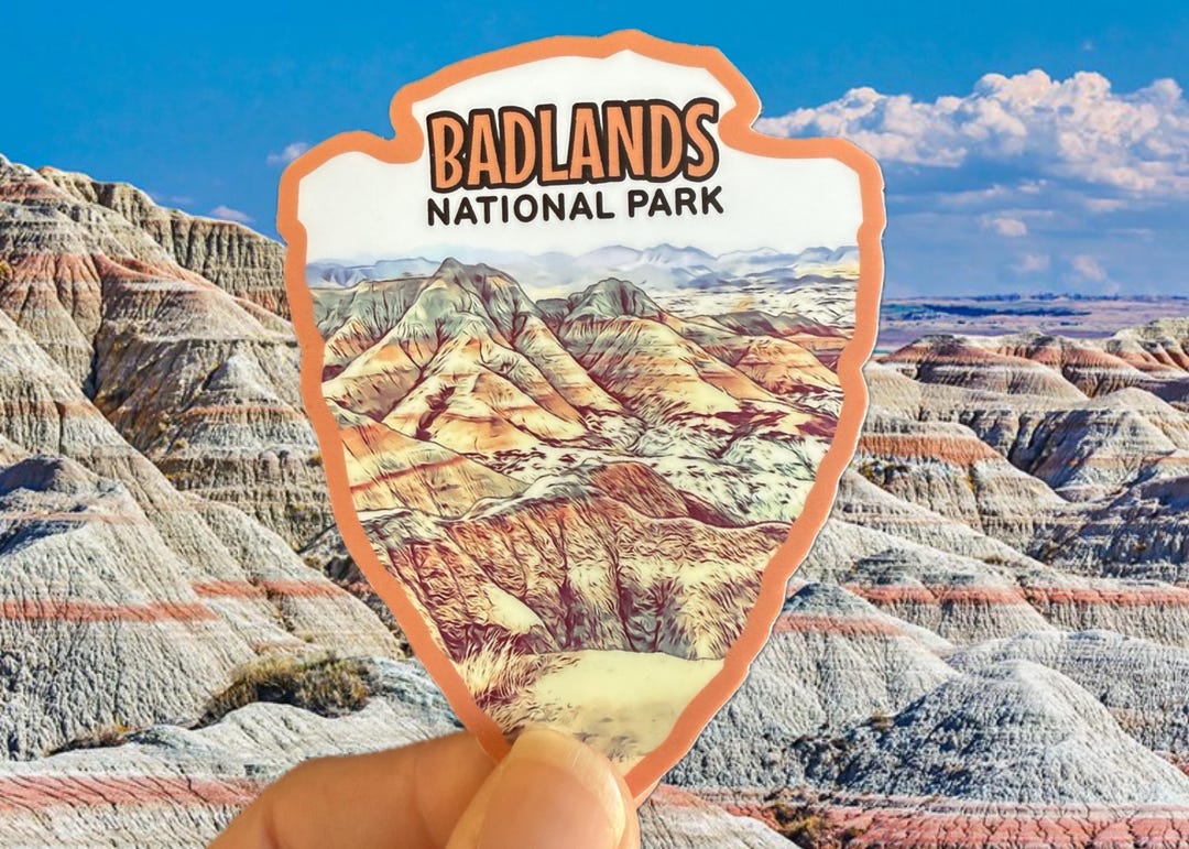 Badlands National Park Weatherproof Vinyl Sticker - Etsy