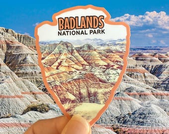 Weerbestendige vinylsticker Badlands National Park