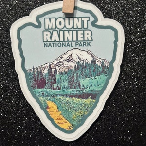 Mount Rainier National Park Weatherproof Vinyl Sticker - Etsy