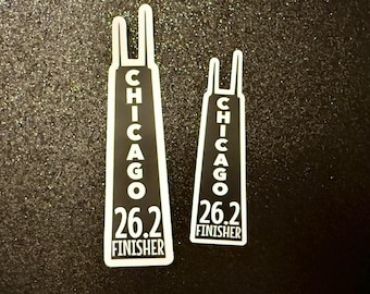 Adhesivo de vinilo resistente a la intemperie para finalistas de la maratón Chicago 26.2