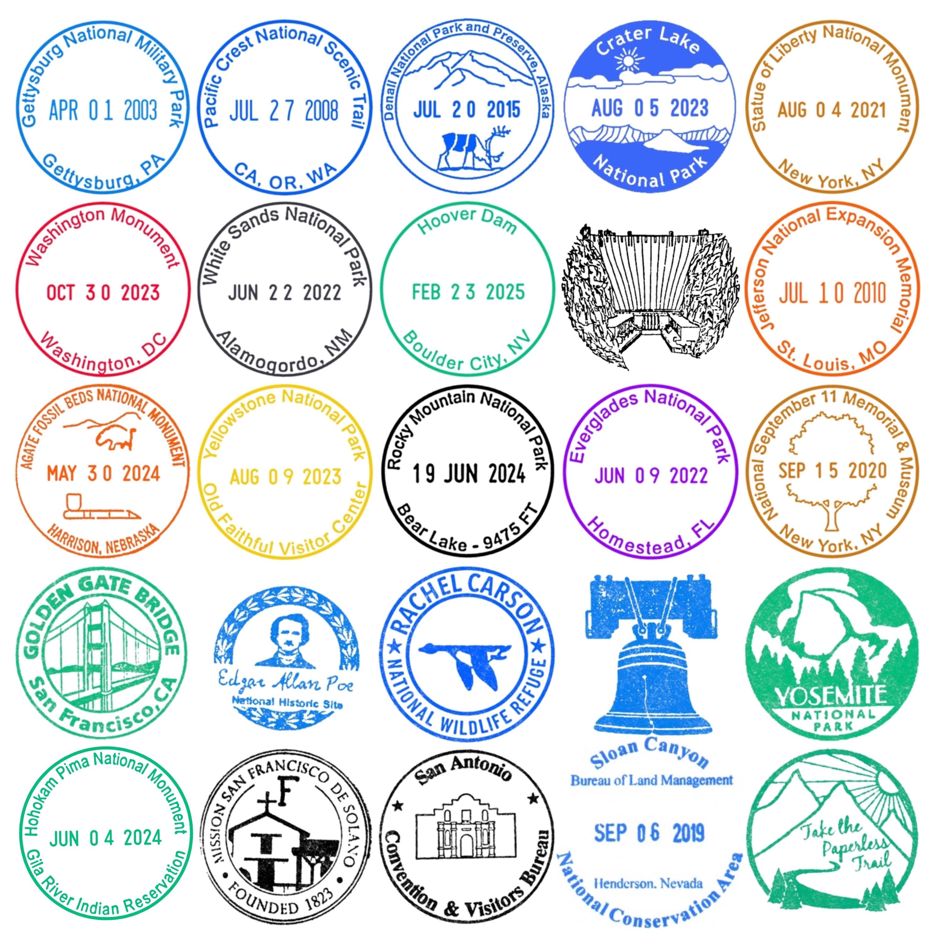 Custom National Park Passport Stamp Stickers: Personalized Travel 