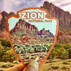 Zion National Park Weatherproof Vinyl Sticker