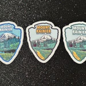 Mount Rainier National Park Weatherproof Vinyl Sticker - Etsy
