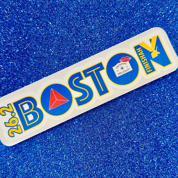 Boston Finisher 26.2 Weatherproof Vinyl Sticker- Marathon