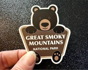 Smoky Mountains National Park Bear Weatherproof Vinyl Sticker