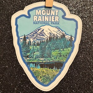 Mount Rainier National Park Weatherproof Vinyl Sticker - Etsy