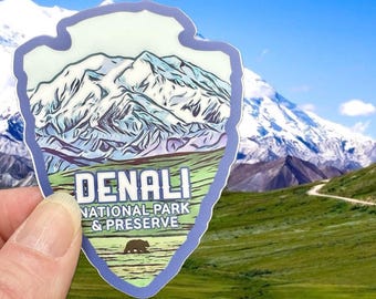 Denali National Park & Preserve Weatherproof Vinyl Sticker