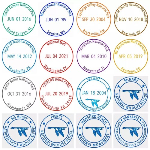 National Park Passport Cancellation Stamp Stickers Etsy