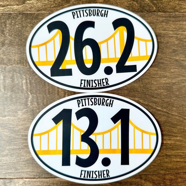 Pittsburgh Marathon & Half Marathon Weatherproof Vinyl Sticker