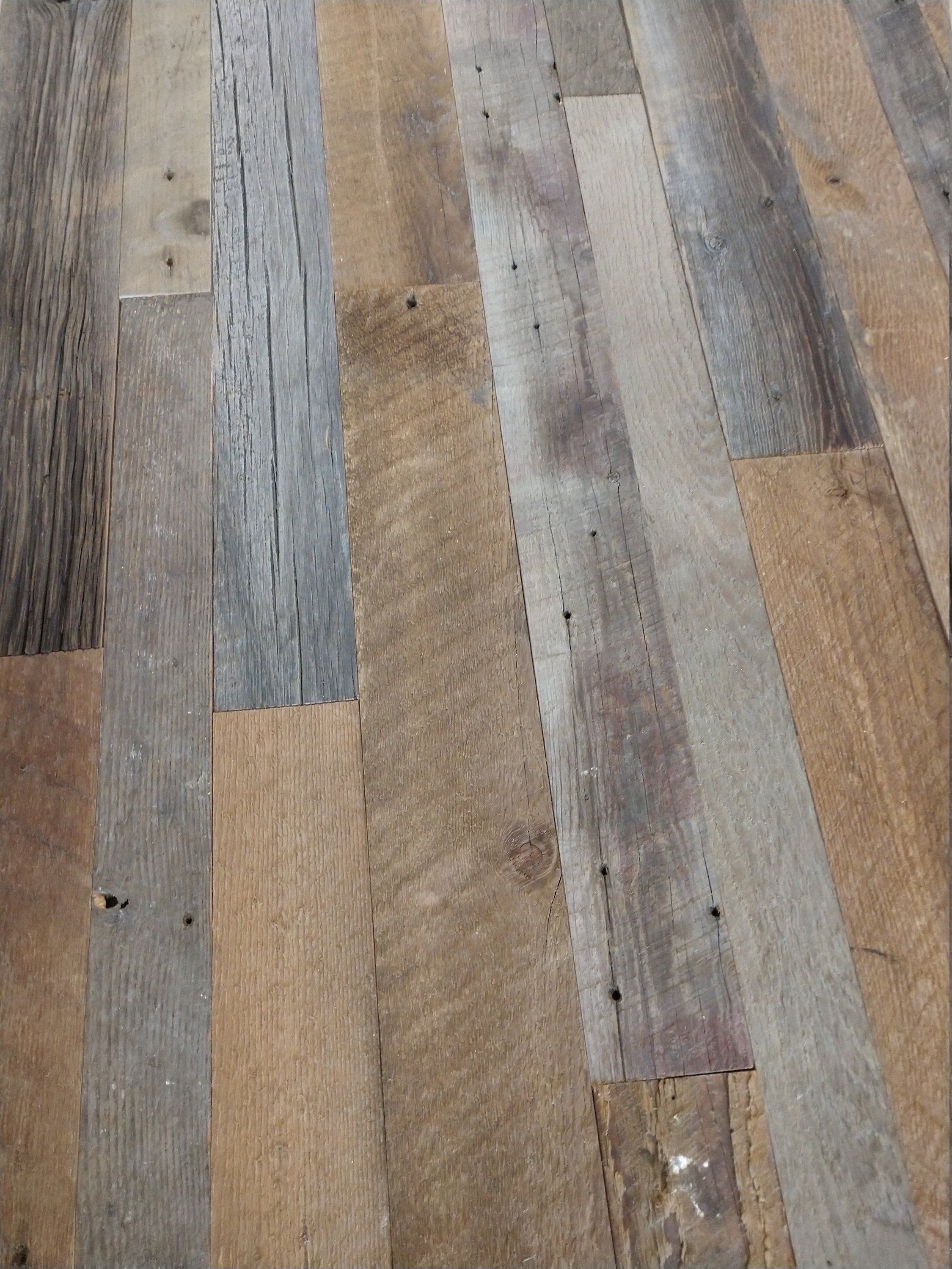 Reclaimed Wood Planks Accent Wall Paneling Wall Cladding Grey Etsy