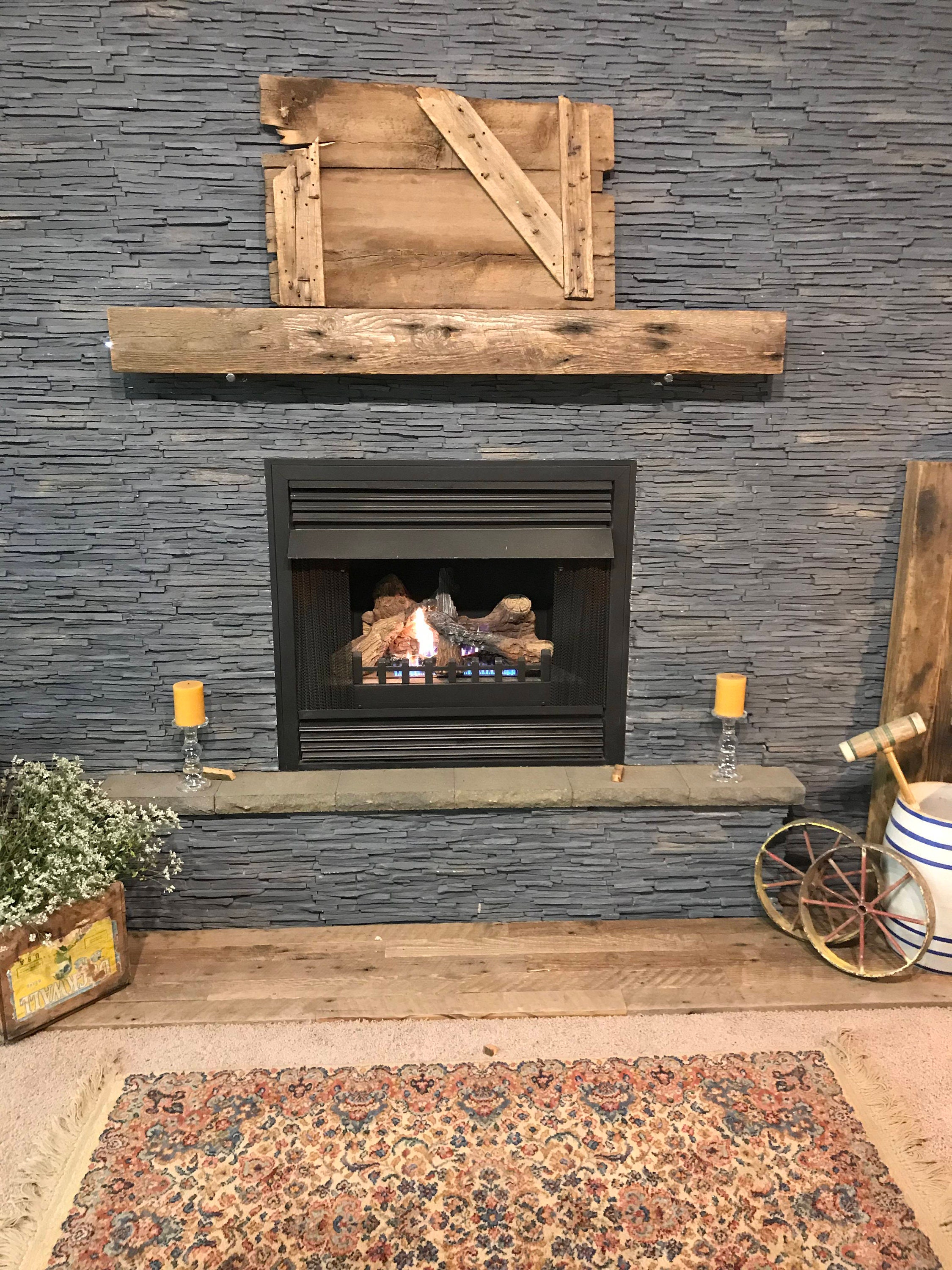 Reclaimed Beam Fireplace Mantel Barn Beam Mantle 621/4 Etsy