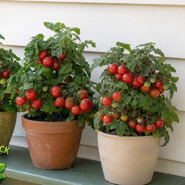 Tiny Tim Tomato Seeds 25+ | Rare Micro Dwarf, Container Friendly