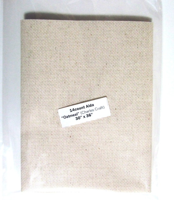 1pcs 30" x 36" 14ct. Aida "Oatmeal" Cross Stitch Fabric