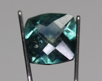 Montana Sapphire Square Cut Blue and Green (teal) 1.22 carats Loose Gem Stone (B244) (for wedding/engagement ring jewelry)