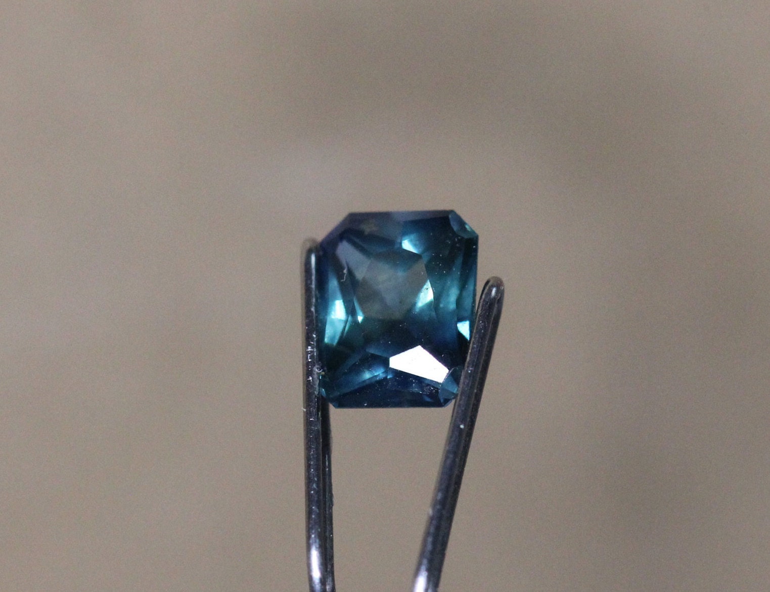 Montana Sapphire Blue .68 carats Radiant Rectangle Loose Gem Stone (B10)  (for wedding and/or engagement ring jewelry)