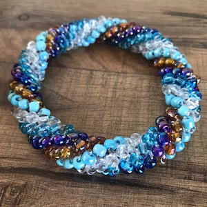 Crochet rope bracelet, crochet bracelet, beaded jewelry, crochet beaded bracelet, crochet jewelry, beaded crochet