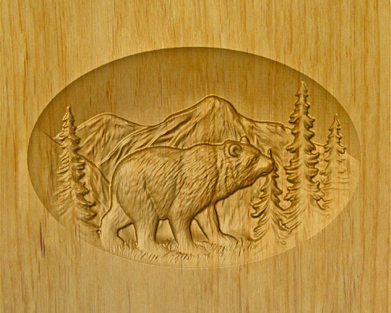 Carved Bear Cremation Urn and Grizzly Bear Urn W107 Etsy