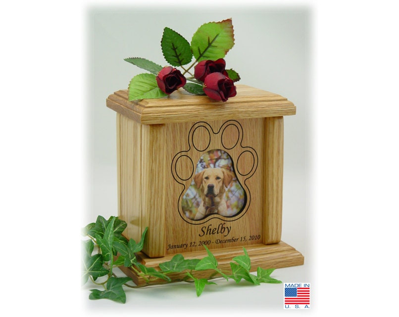 Small Medium Pet Urn Wood Photo Pet Urn Dog Urn And Cat Urn - Etsy