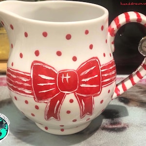 Jarra navideña, jarra personalizada, cremera, jarra de leche, jarra personalizada