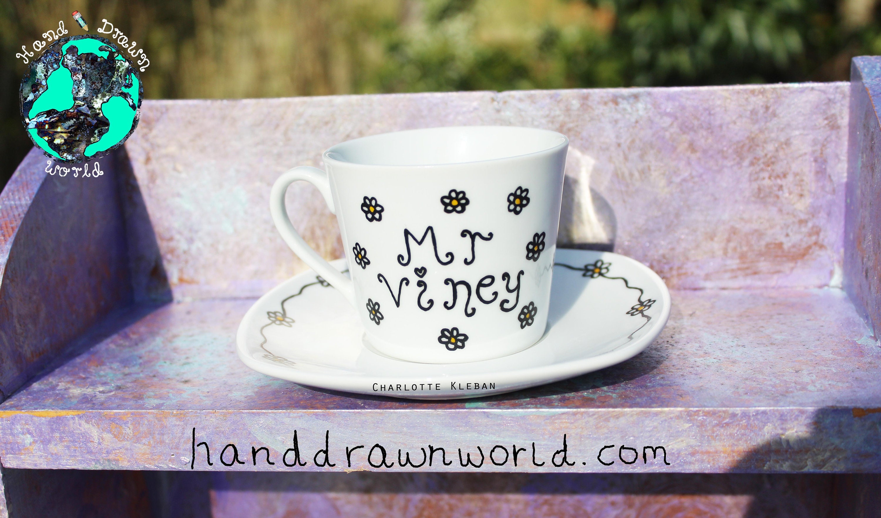 Personalised teapot and cup and saucer wedding teapot hand Etsy