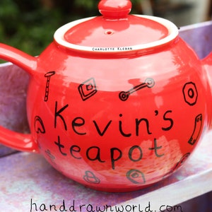 Personalised teapot, gifts for him, Dad gifts, gifts for Dad, Grandad gifts, male gift, personalised gifts, customised gift image 1