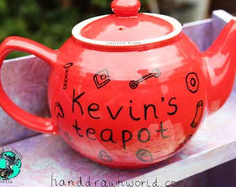 Personalised teapot, gifts for him, Dad gifts, gifts for Dad, Grandad gifts, male gift, personalised gifts, customised gift