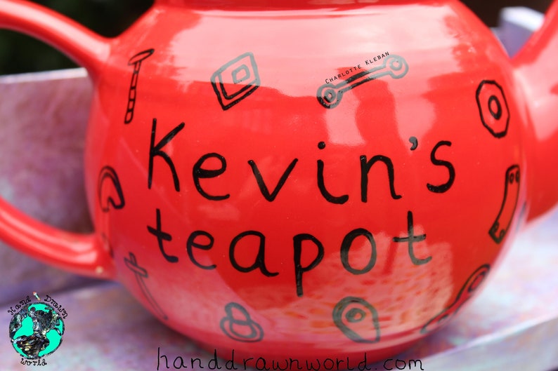 Personalised teapot, gifts for him, Dad gifts, gifts for Dad, Grandad gifts, male gift, personalised gifts, customised gift image 2