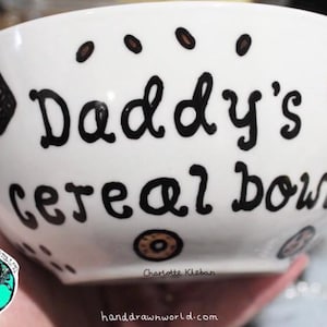 Personalised bowl, cereal bowl, Christmas gifts, cereal lovers, gifts for Dad