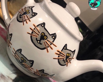 Cat teapot, personalised gifts