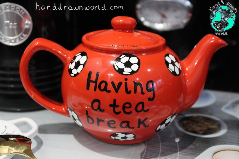 Football teapot, personalised teapot image 2