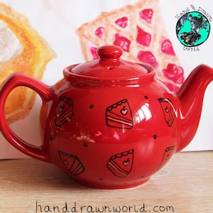 Cake teapot, tea and cake, tea lovers, personalised gifts, Christmas gifts