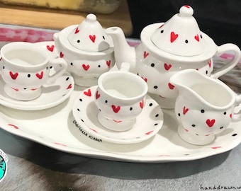 Miniature tea set, personalised tea set