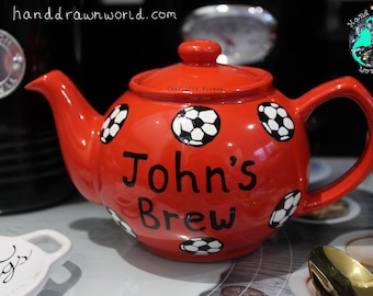 Football teapot, personalised teapot