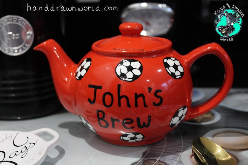 Football teapot, personalised teapot image 1