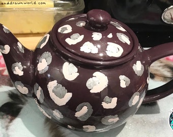 Leopard print teapot