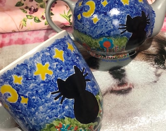 Tea for one set, cat lovers