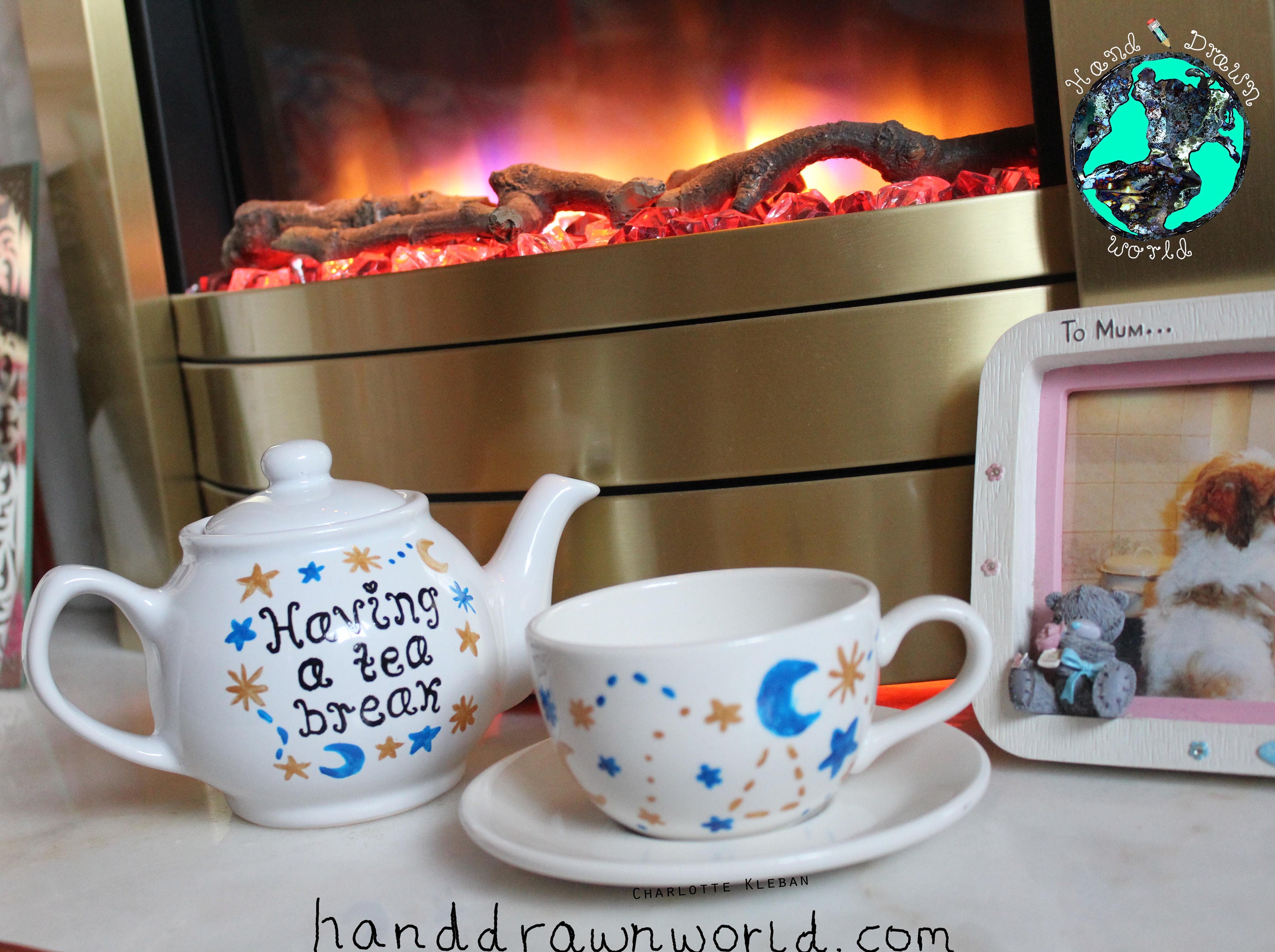 Personalised Tea Set Tea for One Personalised Teapot Moon Etsy UK